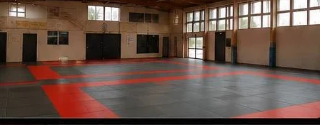 Tatami du dojo Jules Ferry à Aussillon, salle d'entraînement du Boxing Club Énergie